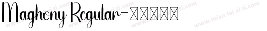 Maghony Regular字体转换